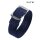 Eulit Perlon Durchzugs-Uhrenarmband Modell Baltic-gebürstet navy-blau 20 mm