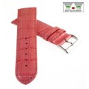 Feines Easy-Klick Alligator Leder Uhrenarmband Modell Genf-71S NL rose-rosa 16 mm