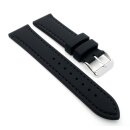 Easy-Klick Silikon Uhrenarmband Modell Reef schwarz-SN mit Seitenriegel 20 mm