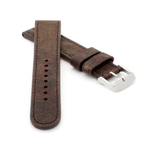 Echt Kamelleder Vintage Uhrenarmband Modell Kairo-XL braun-SN 22 mm