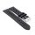 Soft Kalb-Nappa Rallye Uhrenarmband Modell Montreal-Golf-XL schwarz 20 mm