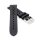 Soft Kalb-Nappa Rallye Uhrenarmband Modell Montreal-Golf-XL schwarz 22 mm