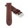 Soft Kalb-Nappa Rallye Uhrenarmband Modell Montreal-Golf-XL mocca 22 mm