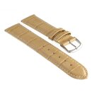 Easy-Klick Alligator Leder Uhrenarmband Modell Genf-71S XL-extralang sand-beige 16 mm