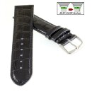 Easy-Klick Alligator Leder Uhrenarmband Modell Genf-71S XL-extralang dunkel-blau 18 mm