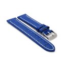 Alligator Uhrenarmband Modell Louisiana-NL blau-WN 20 mm