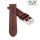 Easy-Klick Soft Kalb-Nappa Rallye Uhrenarmband Modell Montreal-Golf-XL mocca 20 mm