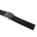 Silikon Uhrenarmband Modell Performance-FS-P schwarz 20 mm mit Reifenmuster