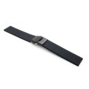 Easy-Klick Silikon Uhrenarmband Modell Rhodos-FS-P schwarz 18 mm, Faltschließe