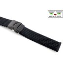 Easy-Klick Silikon Uhrenarmband Modell Performance-FS-P schwarz 20 mm mit Reifenmuster