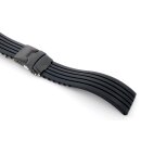 Silikon Uhrenarmband Modell Kreta-FS-P schwarz 22 mm,...