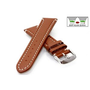 Easy-Klick Büffelleder Uhrenarmband Modell Buffalo hell-braun 18 mm