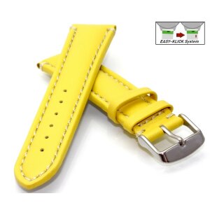 Easy-Klick Büffelleder Uhrenarmband Modell Buffalo gelb 18 mm
