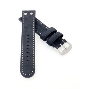 Echt Wasserbüffel Flieger-Uhrenarmband Modell Starbuck-NL marine-blau 20 mm