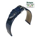 Barington Easy-Klick echt Straussbein Uhrenarmband blau 20 mm, Handarbeit