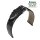 Barington Easy-Klick echt Straußbein Uhrenarmband schwarz 19 mm, Handarbeit