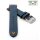 Easy-Klick Rindleder Uhrenarmband Modell Beluga-Gino blau-orange 24 mm