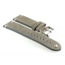 Easy-Klick Rindleder Uhrenarmband Modell Beluga-Pito grau-WN 24 mm