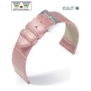 Feines Eulit Easy-Klick Alligator Uhrenarmband Modell Rainbow rosa 16 mm ohne Naht