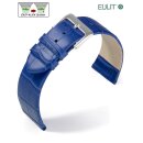 Feines Eulit Easy-Klick Alligator Uhrenarmband Modell Rainbow königs-blau 18 mm ohne Naht