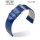 Feines Eulit Easy-Klick Alligator Uhrenarmband Modell Rainbow königs-blau 18 mm ohne Naht