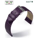 Feines Eulit Easy-Klick Alligator Uhrenarmband Modell Rainbow aubergine-lila 20 mm ohne Naht