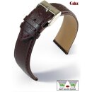 Eulux Easy-Klick Oliven-Leder Uhrenarmband Modell Olive bordeaux-rot 18 mm, Handarbeit