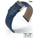 Eulux Easy-Klick Oliven-Leder Uhrenarmband Modell Olive blau 20 mm, Handarbeit