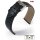 Eulux Easy-Klick Oliven-Leder Uhrenarmband Modell Olive schwarz 22 mm, Handarbeit