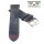 Easy-Klick Rindleder Uhrenarmband Modell Beluga-Pepsi-NL blau-rot 22 mm, Pepsi Farben