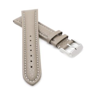 Soft-Kalbsleder Uhrenarmband Modell Freiburg-DS taupe-WN 26 mm