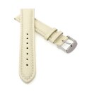 Soft-Kalbsleder Uhrenarmband Modell Freiburg-DS perle-creme-TiT 18 mm