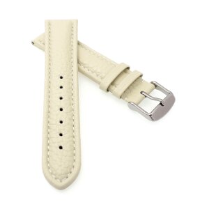 Soft-Kalbsleder Uhrenarmband Modell Freiburg-DS perle-creme-TiT 28 mm