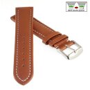 Easy-Klick Kalbsleder Uhrenarmband Modell Freiburg-DS cognac-WN 18 mm