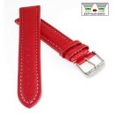 Easy-Klick Kalbsleder Uhrenarmband Modell Freiburg-DS rot-WN 20 mm