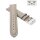 Easy-Klick Kalbsleder Uhrenarmband Modell Freiburg-DS taupe-WN 24 mm