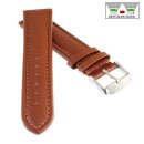 Easy-Klick Kalbsleder Uhrenarmband Modell Freiburg-DS cognac-TiT 26 mm