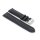 Franz&ouml;sisches, softweiches Uhrenarmband Modell Paris schwarz 24 mm