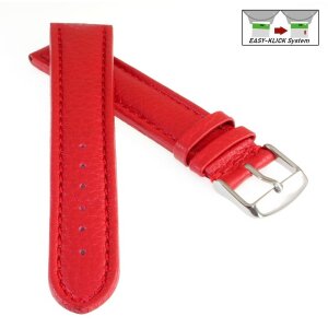Easy-Klick Kalbsleder Uhrenarmband Modell Freiburg-DS rot-TiT 22 mm
