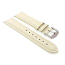 Easy-Klick Kalbsleder Uhrenarmband Modell Freiburg-DS perle-creme-TiT 24 mm