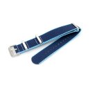 GEO-Straps Nato Nylon Uhrenarmband Modell Beat-S blau-blau 22 mm