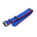 GEO-Straps Nato Nylon Uhrenarmband Modell Beat-P blau-rot 22 mm