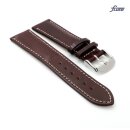 Fluco Uhrenarmband Shell Cordovan Modell Galopper-Chrono mocca-WN 18 mm Handarbeit