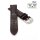 Fluco Easy-Klick Uhrenarmband Shell Cordovan Modell Galopper-Chrono mocca-TiT 20 mm Handarbeit