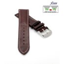 Fluco Easy-Klick Uhrenarmband Shell Cordovan Modell Galopper-Chrono mocca-WN 20 mm Handarbeit