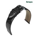 Echt Straussbein Uhrenarmband Barington schwarz 17 mm, Handarbeit