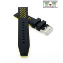Easy-Klick Silikon Uhrenarmband Modell Sylt schwarz-gelb...