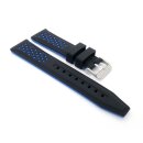 Easy-Klick Silikon Uhrenarmband Modell Sylt schwarz-blau 24 mm
