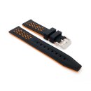 Easy-Klick Silikon Uhrenarmband Modell Sylt schwarz-orange 26 mm