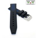 Easy-Klick Silikon Uhrenarmband Modell Sylt schwarz-blau 26 mm